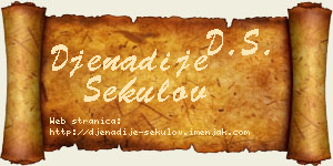Đenadije Sekulov vizit kartica